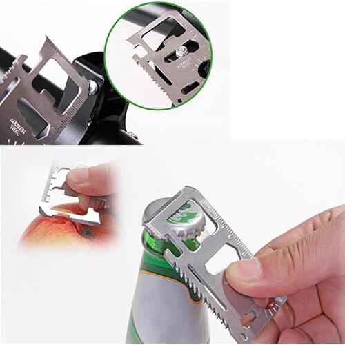 40%HOT 11 in 1 Pocket Tool Card Knife Hunting Survival Camping Military Multi-function