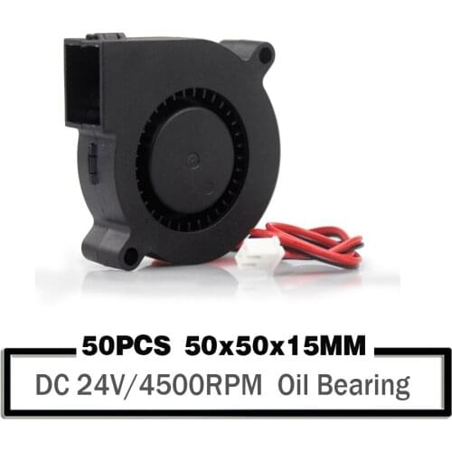 50Pcs YOUNUON DC 24V 50mm 5015 50x50x15mm Blower Turbo Fan PC Computer Brushless Cooling Cooler Fan