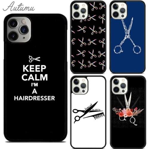 Hair Scissors Phone Case for iPhone 11 12 Pro Max mini X XR XS SE 2020 5 6S 7 8 Plus Samsung Galaxy S8 S9 S10 Cover shell