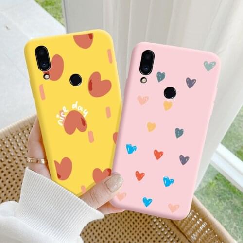 For Meizu Note 9 Case Protective Phone Shell Frosted Silicone Casing For Meizu Note 9 Color Heart-Shaped Soft TPU Back Cover