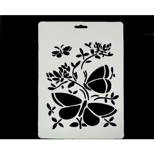DIY Scrapbooking Butterfly Squid Template Baking Kitchen Decorating Cake Stencil Spray Squid Vine Template Embossing Folders