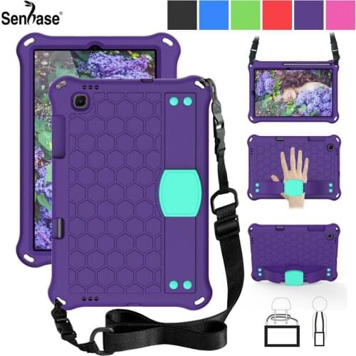 EVA Kids Safe Shockproof Hand Strap Stand Tablet Cover For Samsung Galaxy Tab S6 Lite 10.4 2020 SM P610 P615 Shoulder Strap Case