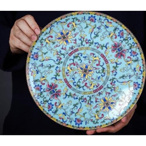 8/10 inch Jingdezhen Chinese Ceramic Food Plate Kitchen Utensils Porcelain Dinner Plates Color Enamel Bone china Dish Tableware