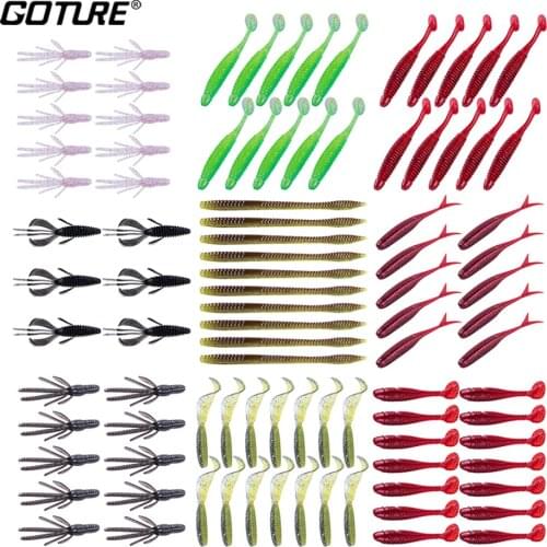 Goture Soft Lure 8 Types to Choose professional Fishing Lure For Carp Fish Flexible Tail Soft Baits Stream Fishing Tackle