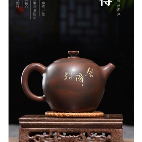 Chinese Traditional Ceramic Teapot Pure Handcraft Beautiful Appearance Household Pu'er Oolong Tea Set