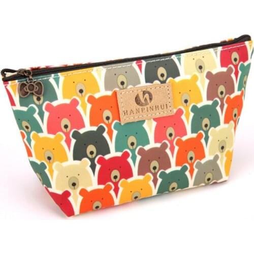 Lkeep Cosmetic Bag Waterproof Printing Swanky Cartoon Toilet Bag Style for Travel Makeup Bag Women Cosmtics Bag Zipper Fashion