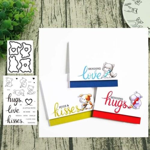 Love notes Metal cutting dies and Clear Stamps Transparent Silicone Seal for DIY scrapbooking photo album Decorative