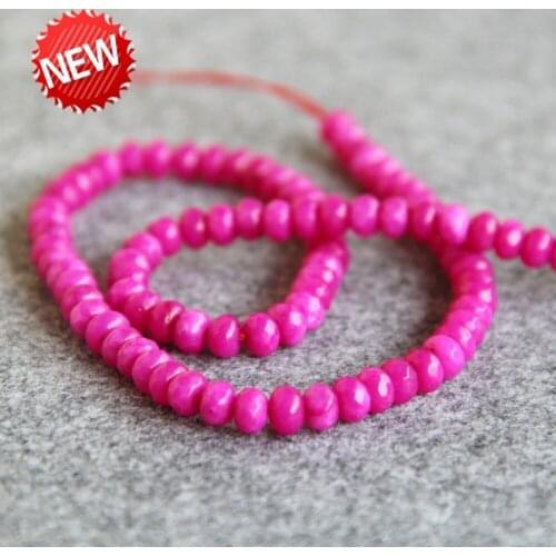 Min Order1) 6*8mm Faceted Red Chalcedony Beads Abacus Shape Hand Made DIY Beads Stone 15inch Jewelry Making Design Wholesale