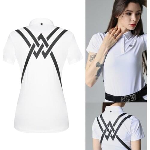 Golf mens and womens short-sleeved shirts Couple shirts