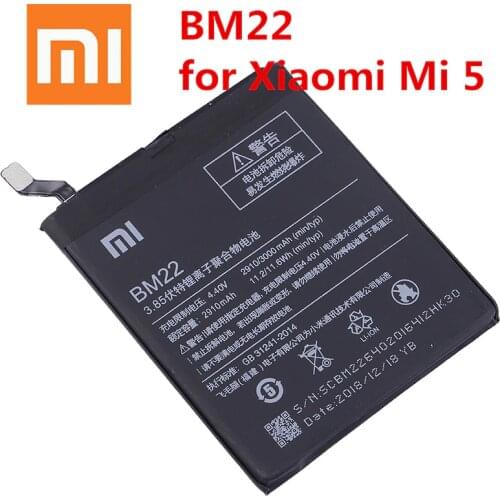 Xiao Mi Original Phone Battery BM22 for Xiaomi Mi 5 Mi5 M5 3000mAh High Quality Replacement Battery Retail Package Free Tools