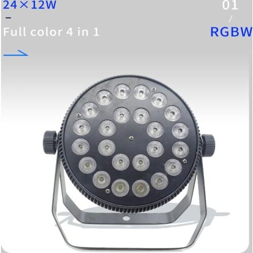 24x12W RGBW 4in1 Par Led Flat Led Par Can Light 24*12W Stage Staining Lighting for Party KTV Disco DJ