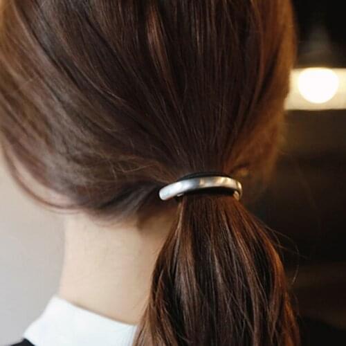 Lovely Elastic Hairband Metal Charms Girls Hair Jewelry for Ponytail Holder Tie Bands Accessories