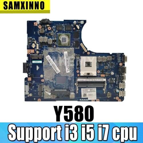 QIWY4 LA-8002P For Lenovo Y580 Laptop Motherboard Y580 notebook pc Mainboard GTX660M 2GB HM76 Support i3 i5 i7 cpu