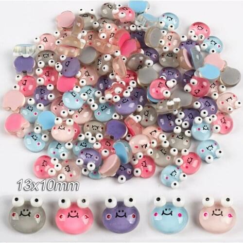 Cartoon cute resin animal head mobile phone case accessories DIY clothing hair accessories material package resin accessories
