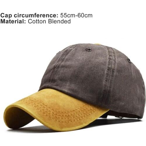 Hat Old Retro Design Adjustable Unisex Washed Plain Baseball Hat for Beach