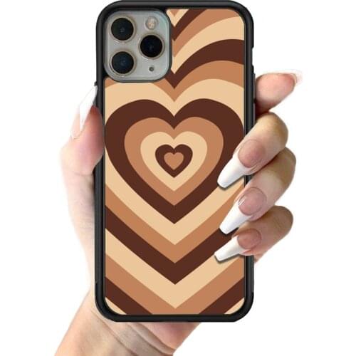 Latte Love Coffee Heart Phone Case for iPhone 12 mini 11 pro XS Max X XR 6 7 8 plus SE20 High quality TPU silicon cover