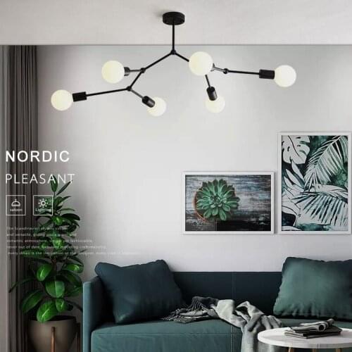 LED Modern Ceiling Chandelier Living Room Bedroom Decor Molecular Chandeliers E27 Restaurant Kitchen Indoor Lighting Fixtures