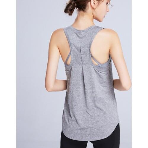 Sport Vest Women Loose Thin Yoga Shirt Running Fitness Gym Tops Sleeveless T-shirt Quick Dry Solid Workout Tank Tops Vest Blouse