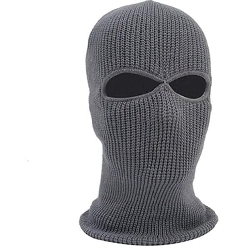 Full Face Cover Mask Three 3 Hole Balaclava Knit Hat Army Tactical CS Winter Ski Cycling Mask Beanie Hat Scarf Warm Face Masks