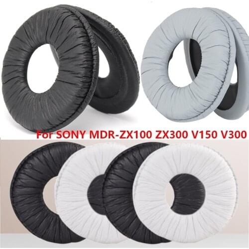 Replacement Earpads for Sony MDR-ZX100 ZX300 V150 MDR-V300 Headphone Accessories Soft Wrinkle Foam Ear Pads Cushion Cover