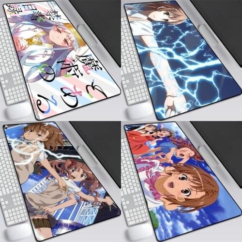 1pcs Anime Cartoon A Certain Magical Index Misaka Mikoto Printed Mouse Keyboard Pad Gaming Mat Cosplay Prop Decor Boy Girl