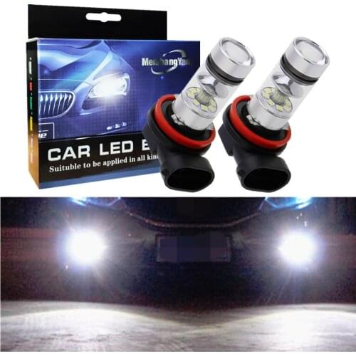 2pcs H11 H8 LED 100W Bulbs White 9005 HB3 HB4 9006 Car Daytime Running Lights Fog Light Auto DRL Driving Lamp 360 degree beam