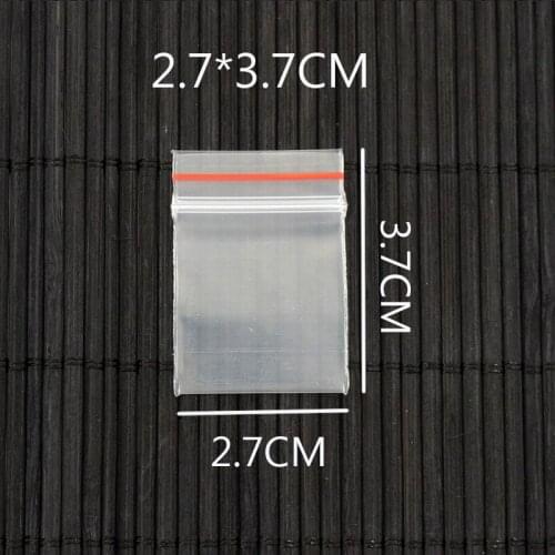 300pcs/lot Mini Plastic Bag 2.7x3.7cm Clear Ziplock Zip Lock Bag Reclosable Poly Bags Jewelry Accessories Gift Packaging Bags