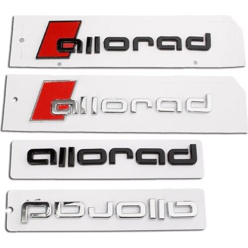 Car 3D ABS Chrome Decal Sticker For Audi Allroad A4 B9 A6 C5 C7 C8 Car Rear Trunk Body Badge Emblem Styling Stickers Accessories