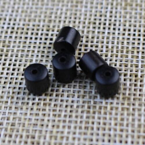 20pcs/lot High Quality Barrel Natural Wood Beads 6x6mm 8x8mm Black Sandalwood/Wenge/Rosewood Charm Spacer Beads DIY Jewelry Make