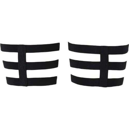 Black Stockings Garters Pastel Goth Body Harness Edgy Leg Harness Woman Sexy Bondage Lingerie Garter Belt