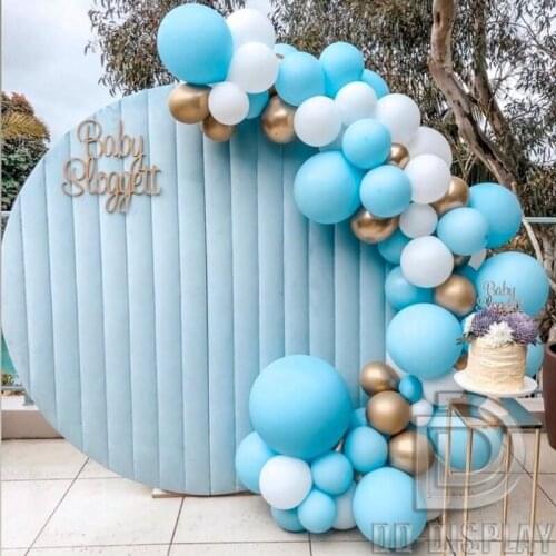 DD 7ft Round Velvet Wedding Backdrop Stand Photography Backdrops for Parties Removable Event Background Frame Birthday Banner