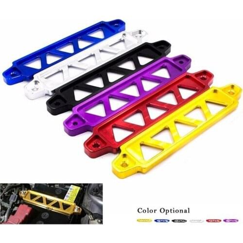 Aluminum Alloy Car Battery Fasten Bracket Holder Battery Tie Down Brace Fits for Honda Civic EG
