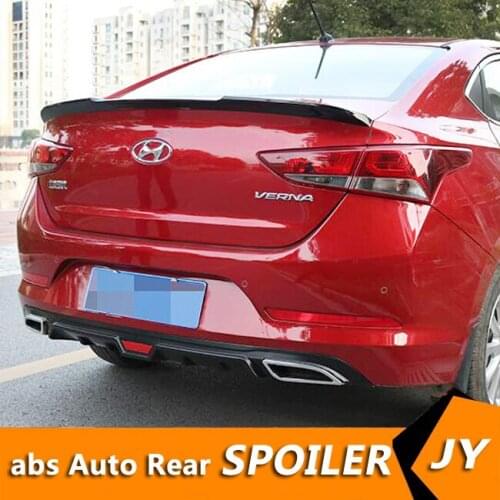 For Hyundai VERNA Accent Spoiler 2017-2018 Accent Spoiler ACY ABS plastic Material Car Rear Wing Color Rear Spoiler