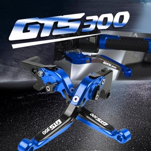 For VESPA GTS 300 Motorcycle Accessories Extendable Folding Adjustable CNC Brake Clutch Lever Set Motorbike GTS 300 Handle Lever