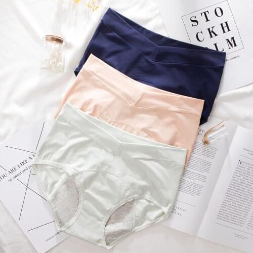 Physiological Panties Womens Underwear Cotton Briefs Underpants 3 Layers Menstrual Female Period Panties Leak Proof L-XL