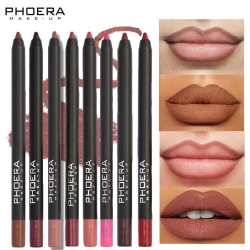 PHOERA 13 Colors Lip Makeup Pencils Waterproof Lipliner Lady Charming Lip Liner TSLM1