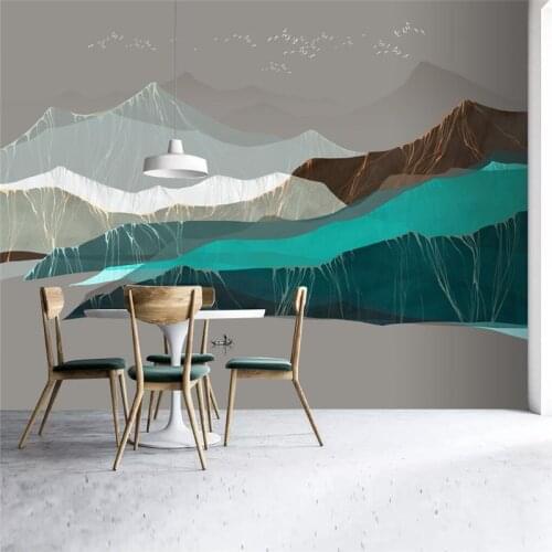 Beibehang Custom Photo Mural Abstract ink landscape Art Bedroom wallpapers for Living Room TV Background Wallpaper Wall Covering