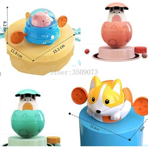 Bath Toys Animal Cute Cartoon Pig Dog Clockwork Baby Water Toy Infant Swim Chain Clockwork Toys For Kids Shower Toys For Kids
