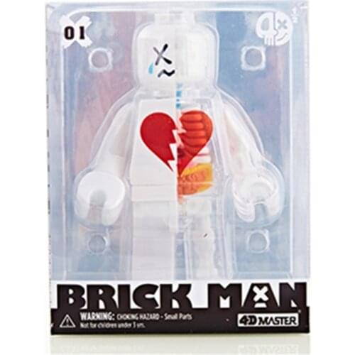 Brick Man White Style 4D Master Artist Jason Freeny Couple Model Perspective Skeletal Anatomy