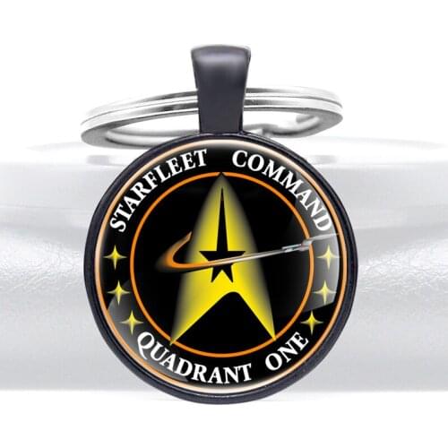 Classic Starfleet Command Quadrant One Key Chains Charm Men Women Key Rings Jewelry Gifts