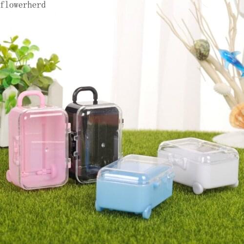 Trolley Box Shape Food Grade Plastic Wedding Candy Box Wedding Creative Candy Box Small Storage Box Transparent Gift Box