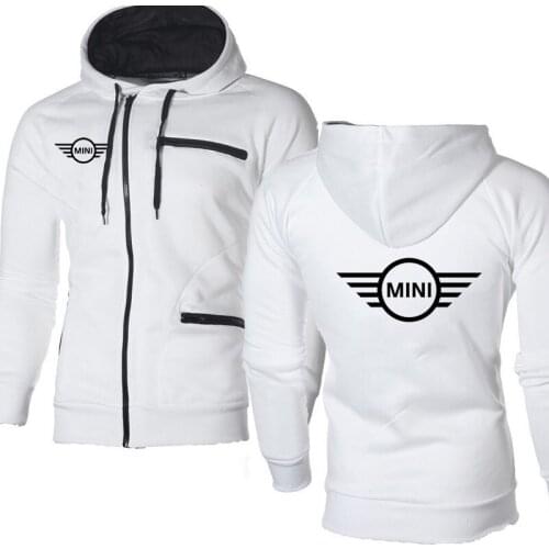 The New Mens Jackets Mini Car Logo Printing Spring Autumn Casual Mens Hoodie High Quality Cotton Mens Oblique Chain Sweatshirt