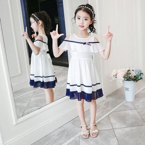 Summer Kids Dresses for Girls Elegant Dress Chiffon Princess Dress Teen Children Clothes Dress for Girls 5 6 8 9 10 12 14 Years