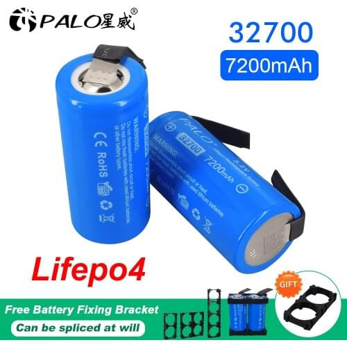 PALO 3.2V LiFePO4 32700 7200mAh Battery 35A Continuous Discharge Maximum 55A High power battery+DIY Nickel sheets