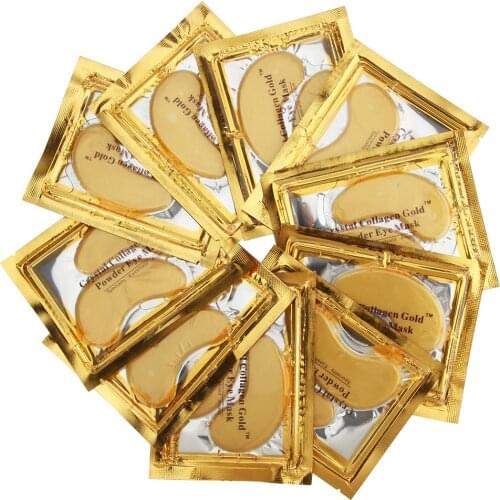 Eye Mask 30pcs=15packs High Quality Gold Crystal Collagen Eye Patches Dark Circle Remover Colageno Moisturizing Anti-Aging