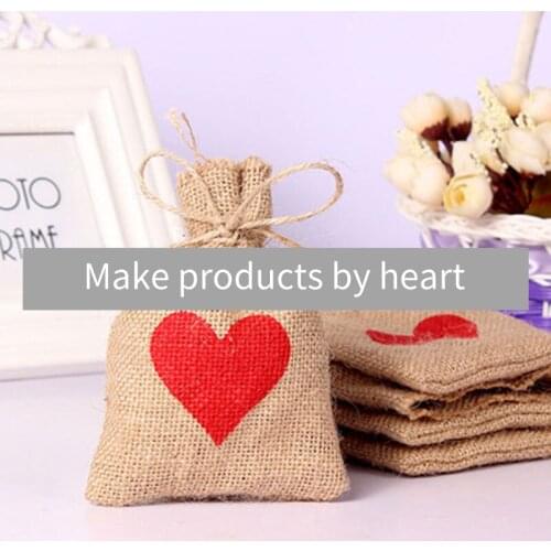 Burlap bag personalized creative wedding companion hand ceremony wedding candy gift box European type happy sugar bag