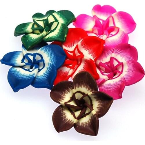 Miasol Assorted Handmade Polymer Clay Flower Charms Pendants Spacers Beads For Diy Jewelry Making Supplies