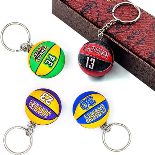 MINI Basketball Star Ball Model Keychain Toys Fan Souvenirs Car Ornaments Student Adult Girls Boys Decor Birthday Gift Ornament