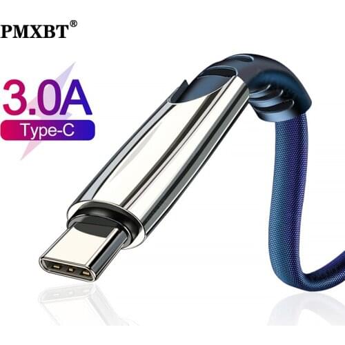 Mobile Phone Cable Fast Charging 3A Micro USB Type-C Data Wire For Huawei Honor P30 Xiaomi Redmi 5 Android Long Short Denim Cord