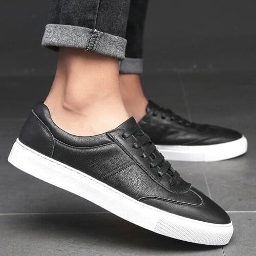 2021Fashion Spring And Autumn Casual Original Comfortable Breathable Light Sports Shoes Jogging Men Genuine Leather Off White